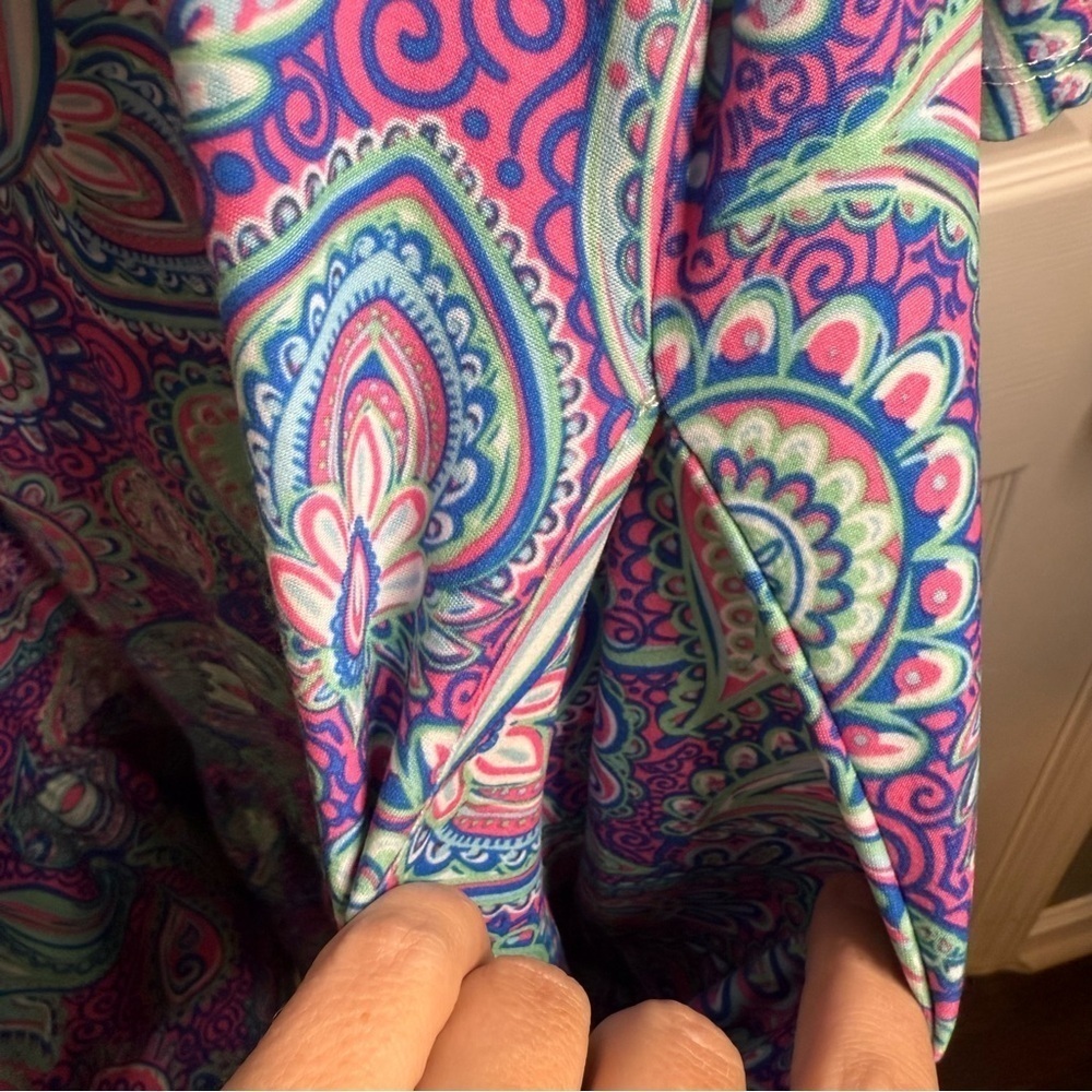 Simply Southern Long Sleeve Paisley Dress - Purple Pink and Teal Size Large GUC - Picture 6 of 6